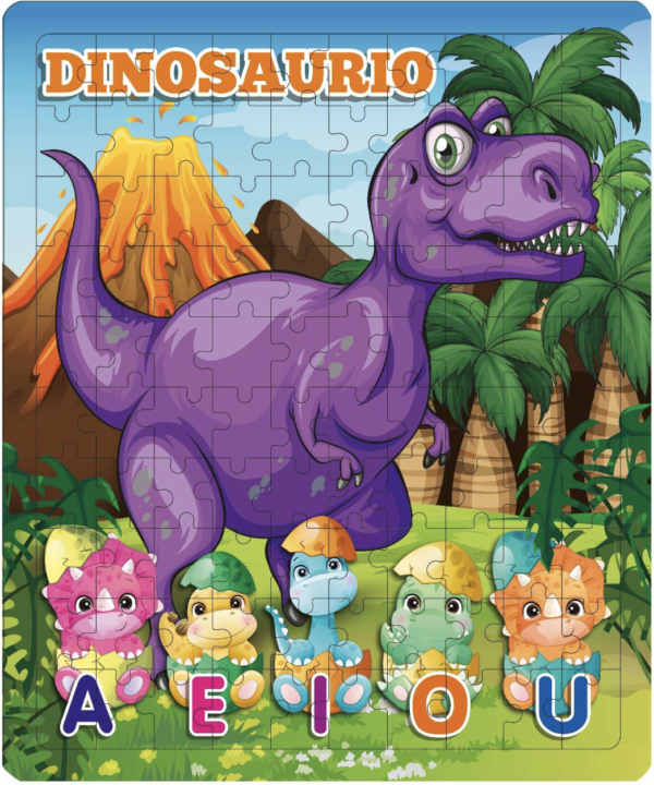 DINOSAURIO REX ROMPECABEZAS MADERA C/100